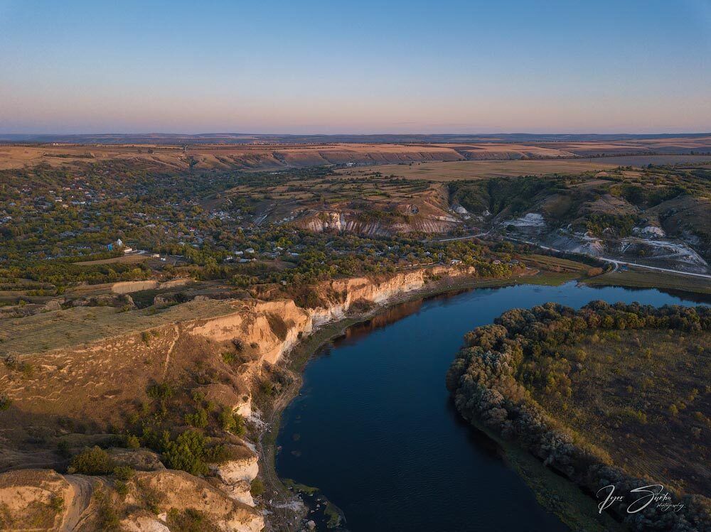 River Dniester at sunset