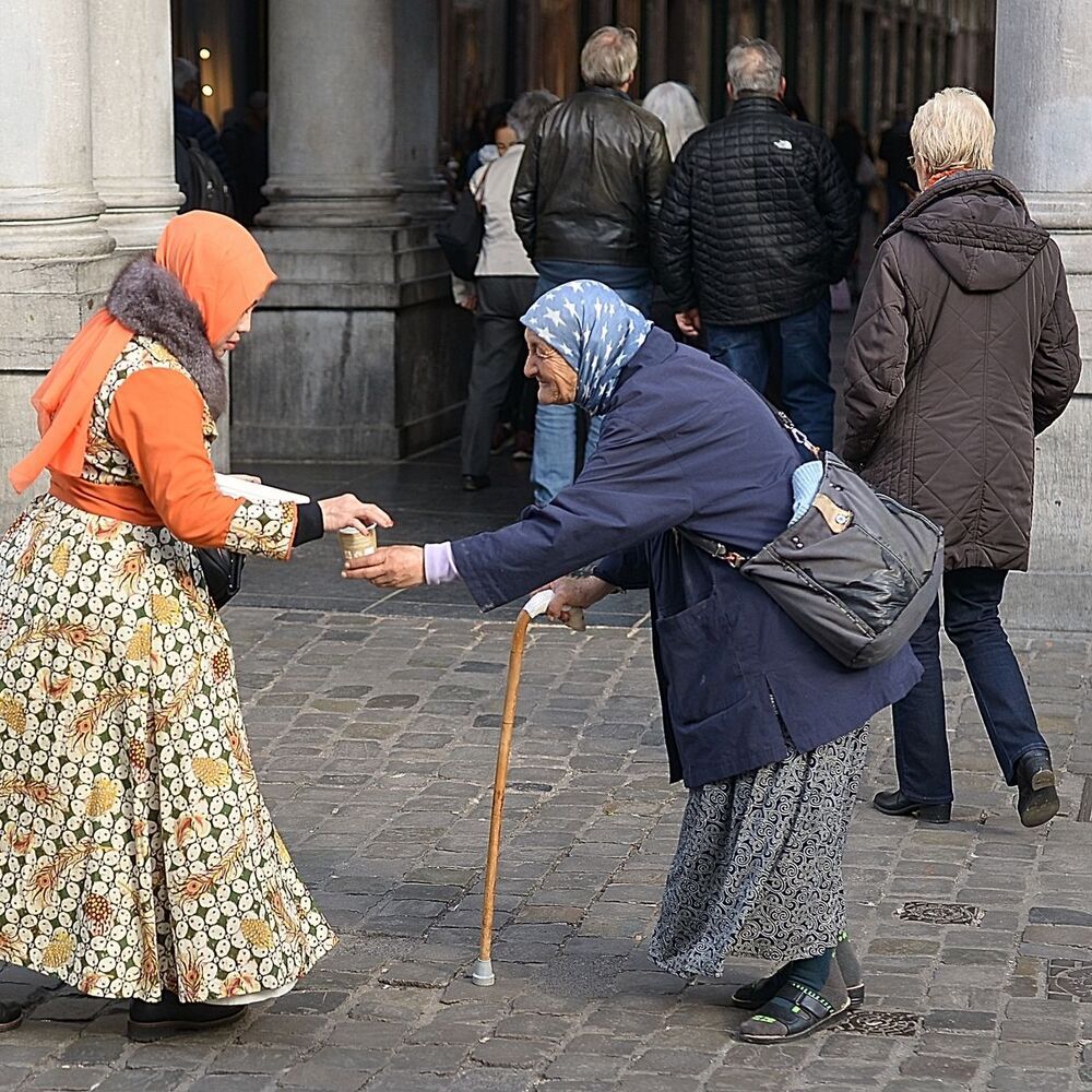 In the streets of Brussels(Belgium).