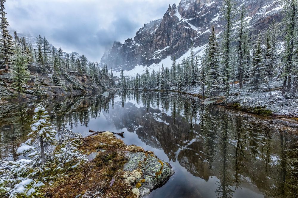 Lake O'Hara. Snow.