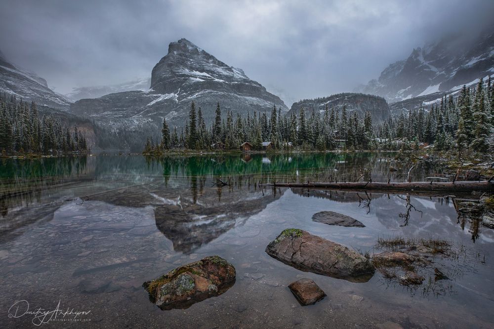 Lake O'Hara. Snow.