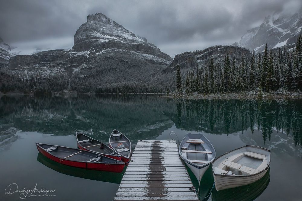 Lake O'Hara. Snow.
