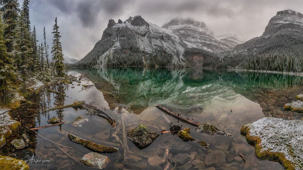 Lake O'Hara. Snow.
