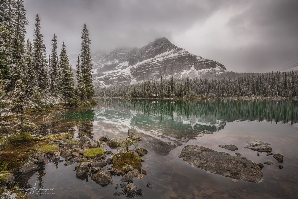 Lake O'Hara. Snow.