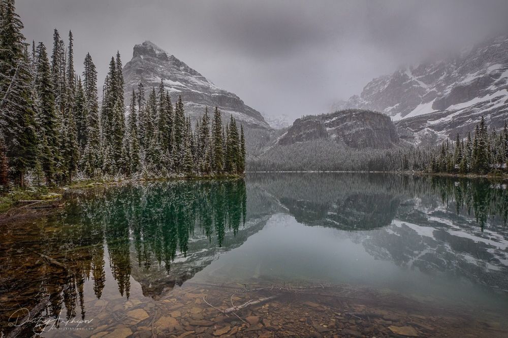 Lake O'Hara. Snow.