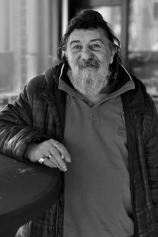 Portraits of bar visitors.