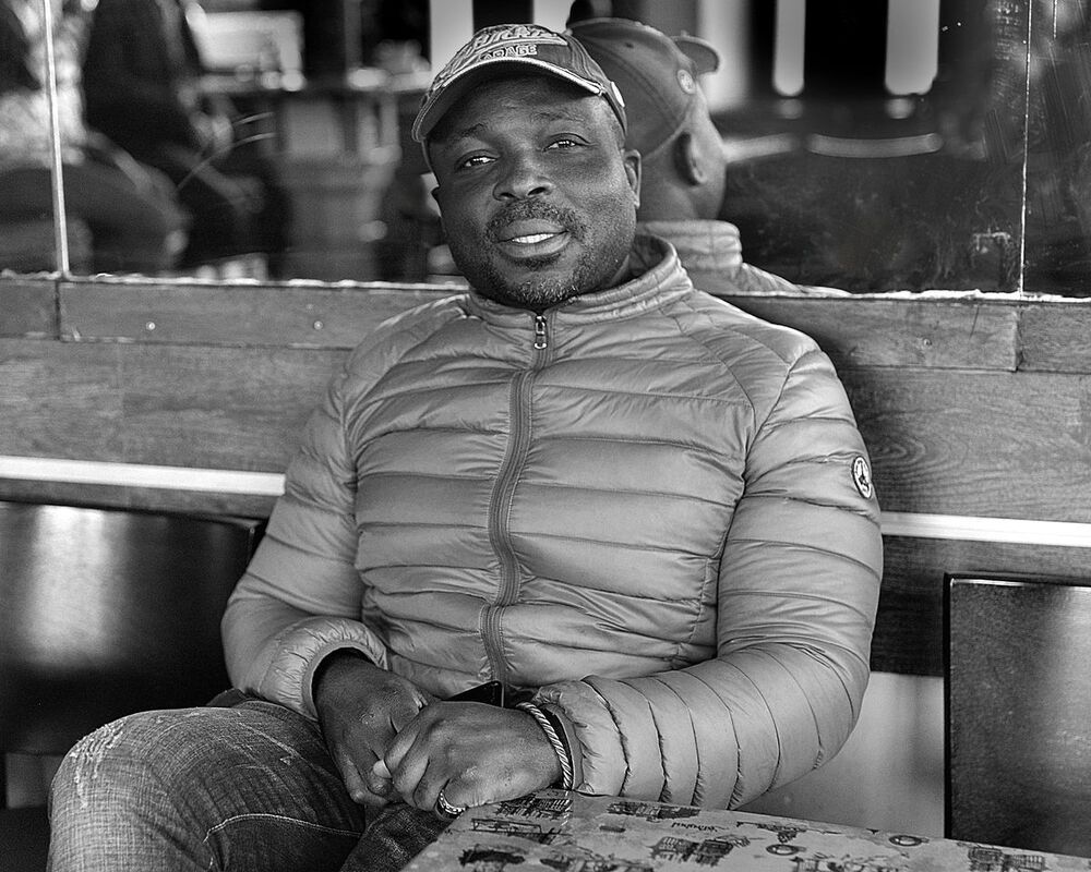 Portraits of bar visitors.