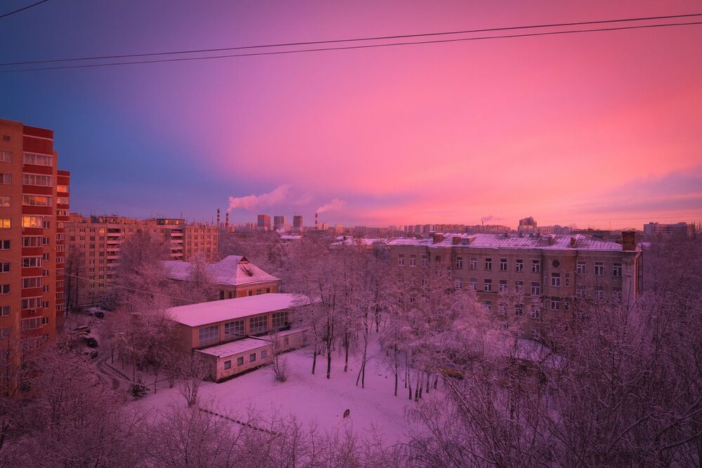 Доброе утро с балкона.  ISO 800 f8 1/17 с рук!