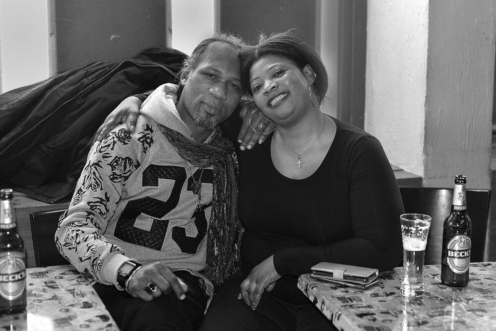 In the African cafes of Li&egrave;ge(Belgium).