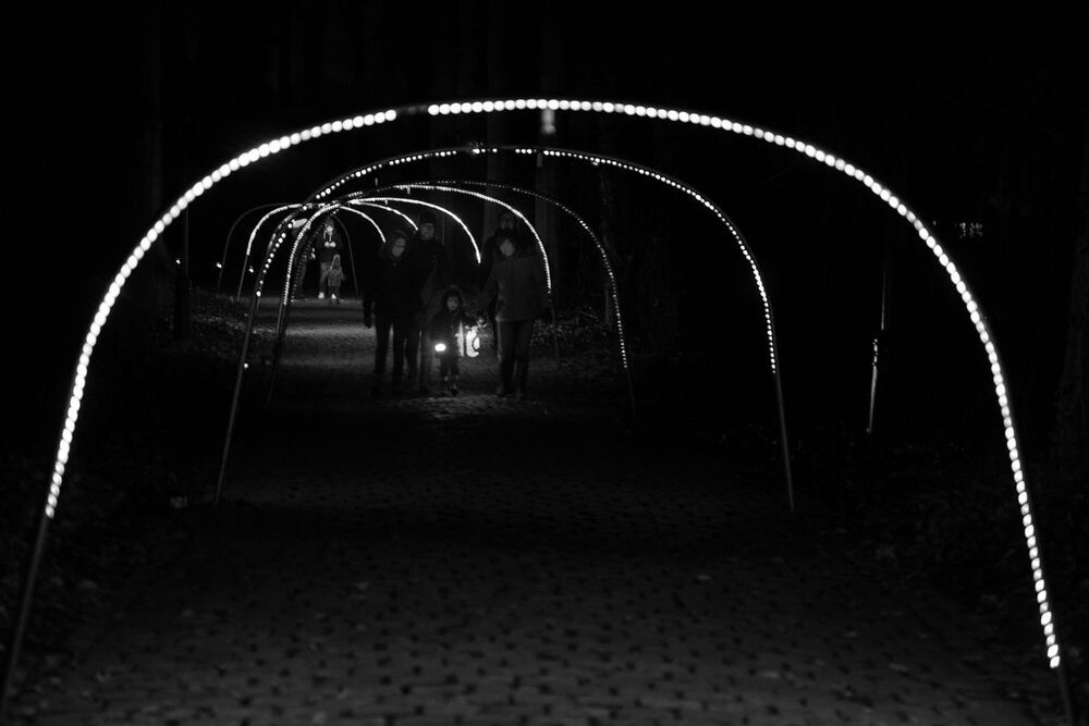 Walking in the night.