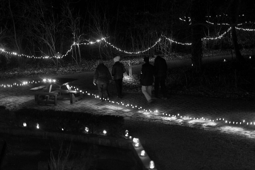 Walking in the night.