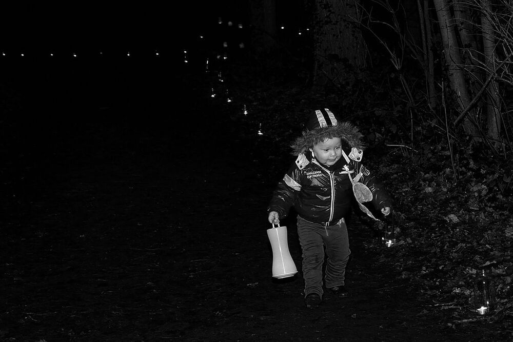 Walking in the night.