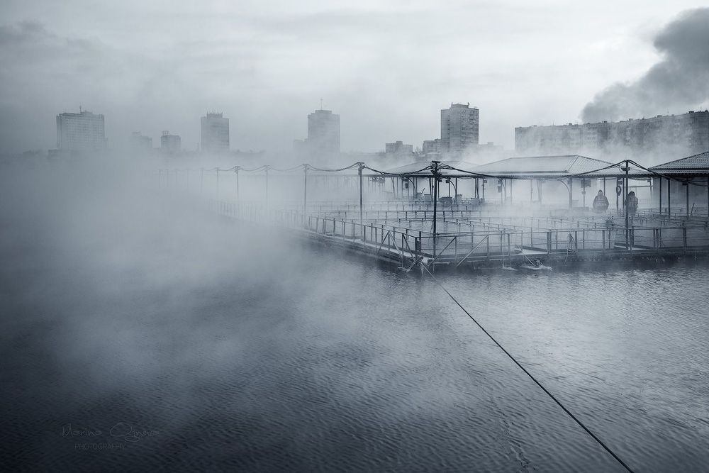 Сильно морозное утро