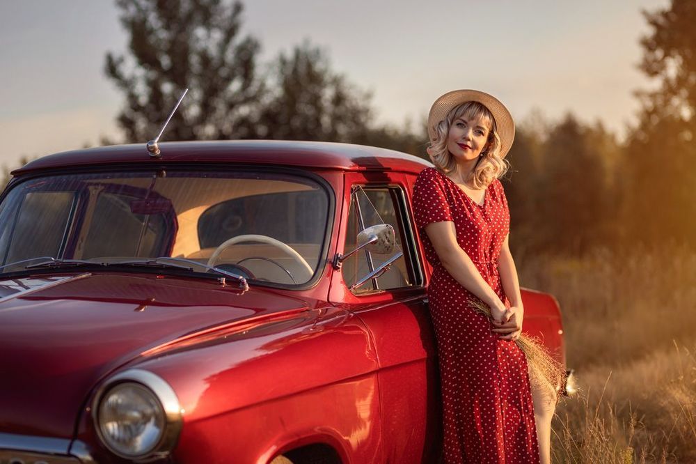Lady in red