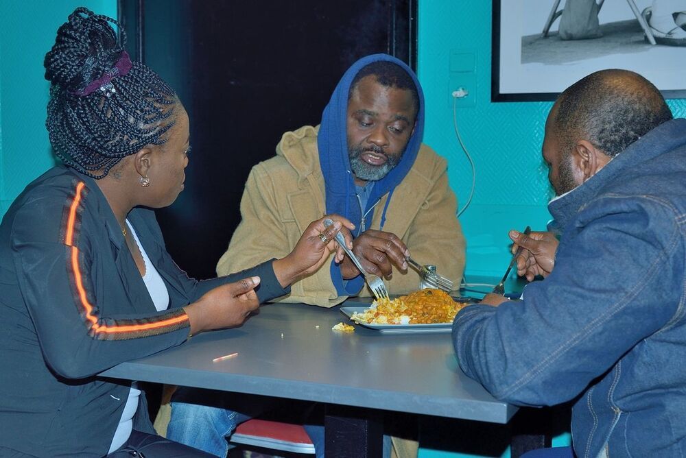 The colorful Africans of the Matong&eacute; (Brussels).