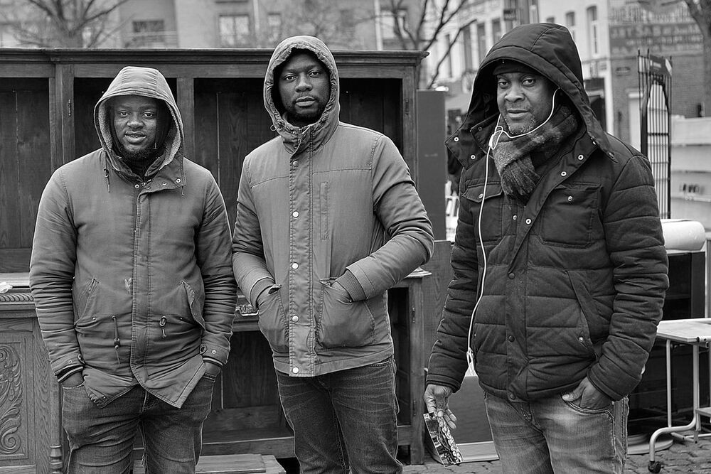People from the neighborhood Marolles in Brussels(Belgium).