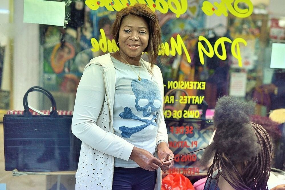 The colorful Africans of the Matong&eacute; (Brussels).