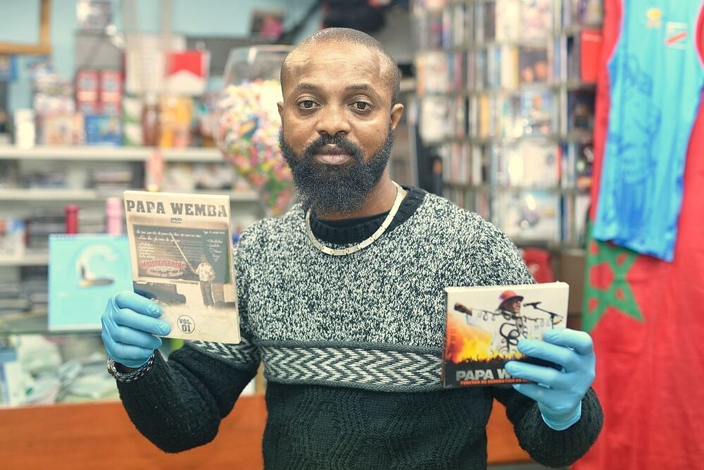 The colorful Africans of the Matong&eacute; (Brussels).
