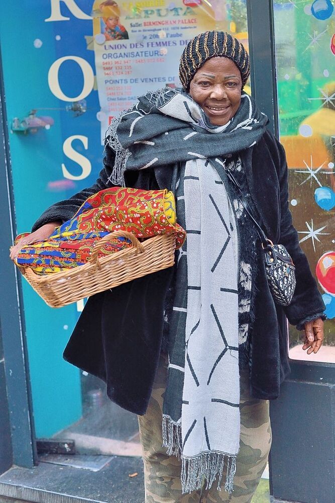 The colorful Africans of the Matong&eacute; (Brussels).