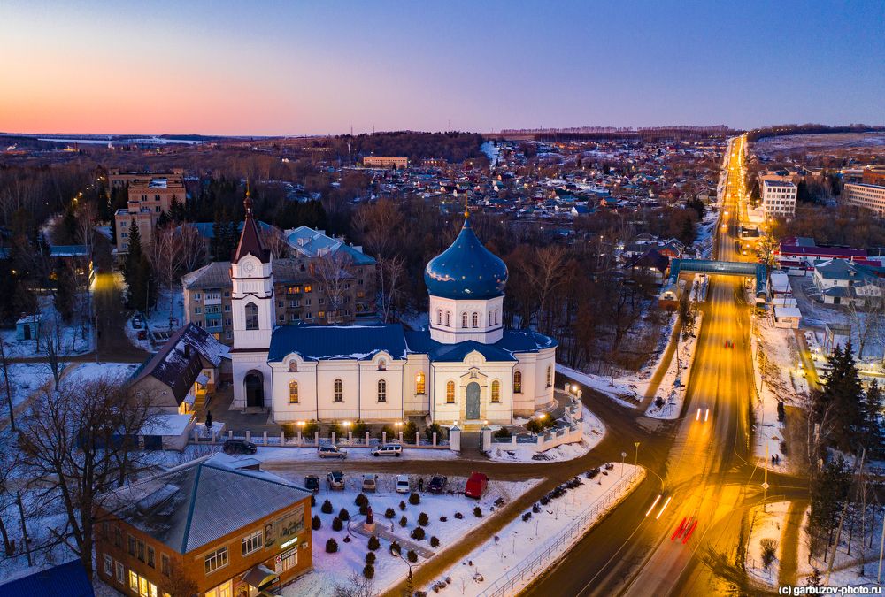 Синий вечер в старом Плавске.
