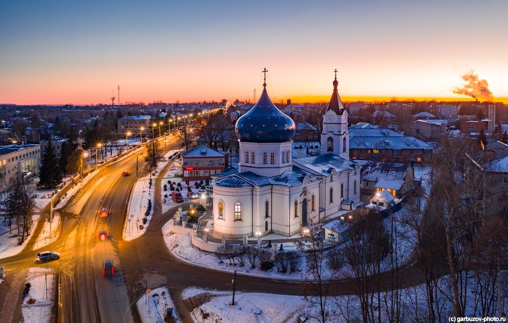 Синий вечер в старом Плавске.