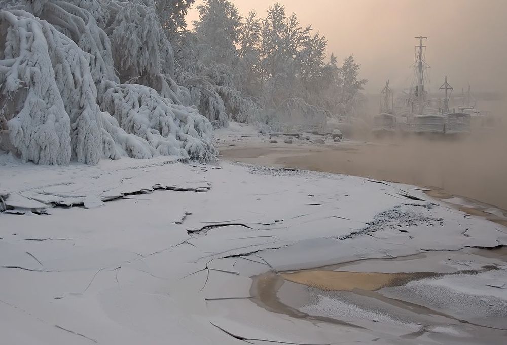 Мороз на Енисее.