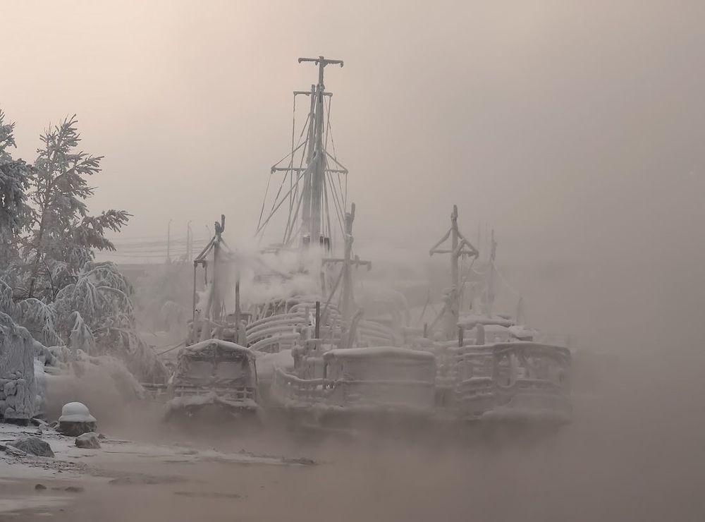 Мороз на Енисее.