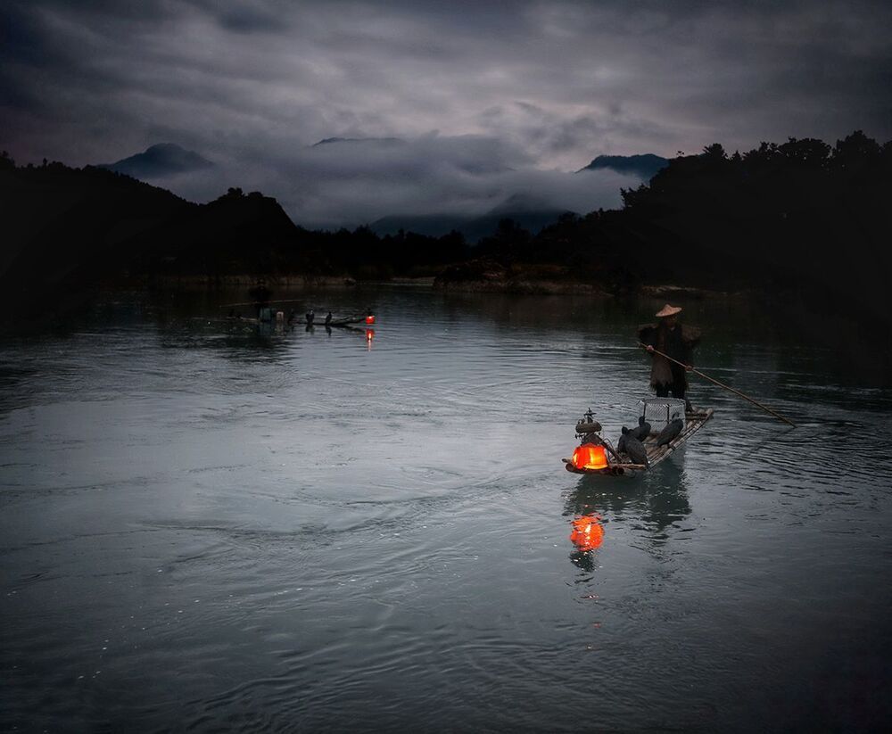 The dawn of Nanxi River in wenzhou china