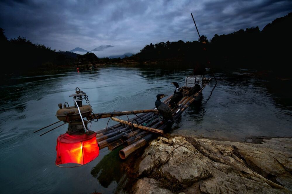 The dawn of Nanxi River in wenzhou china