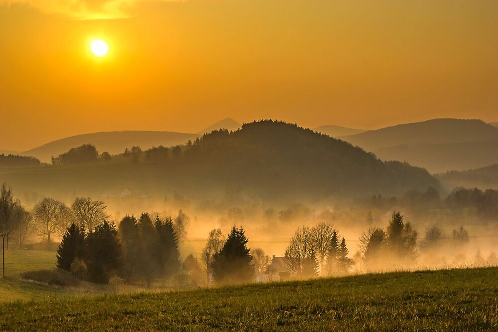 Lausitzer Gebirge, Lužick&eacute; hory, Krombach, Česk&aacute; republika