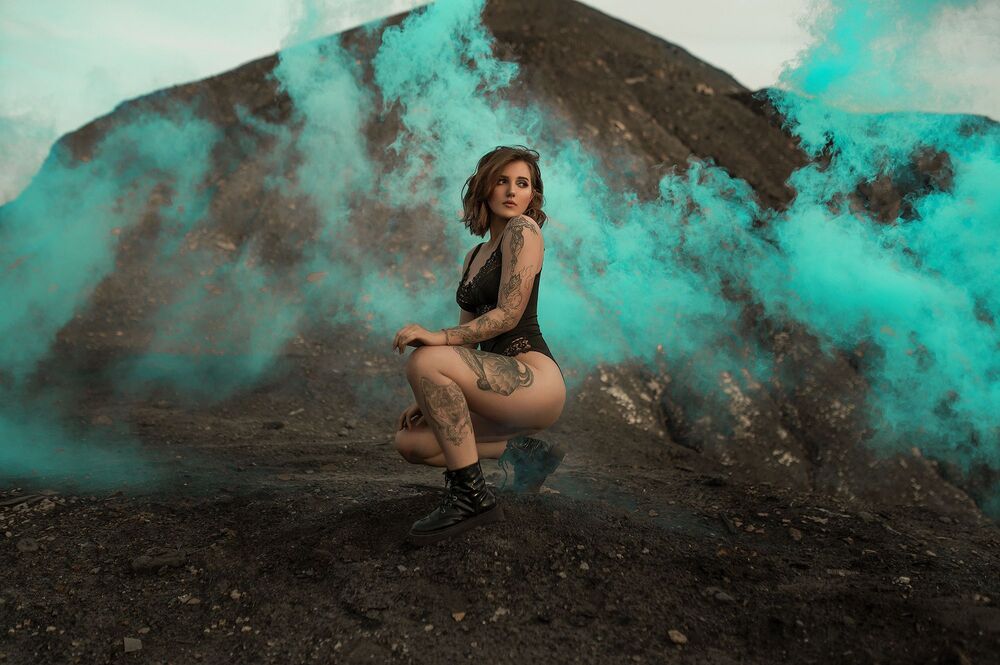 Blue smoke