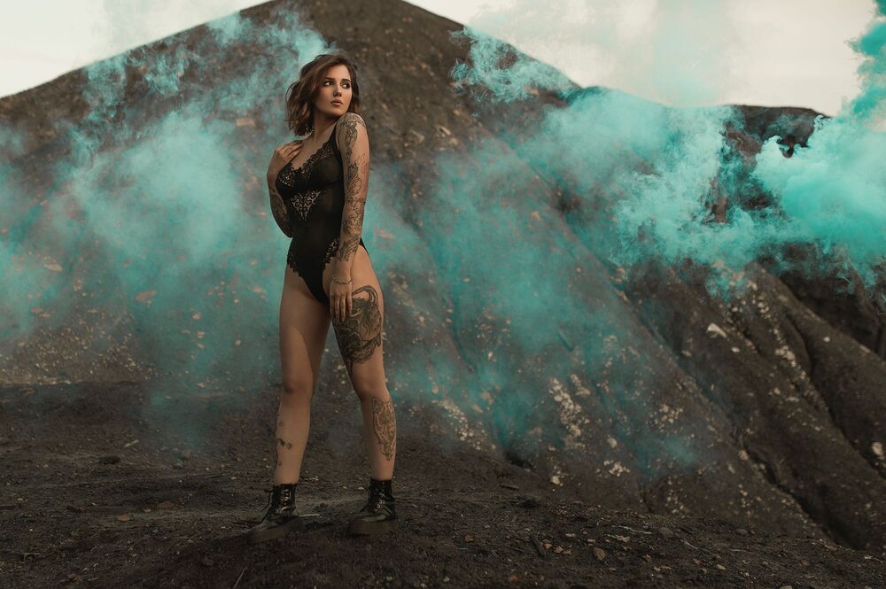 Blue smoke