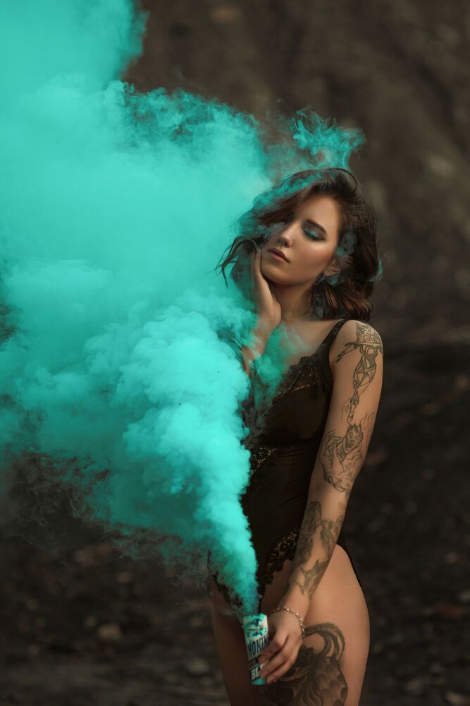 Blue smoke