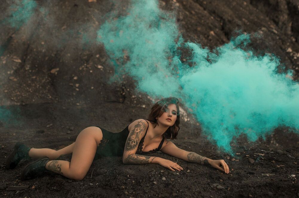 Blue smoke