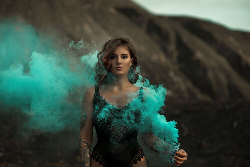 Blue smoke