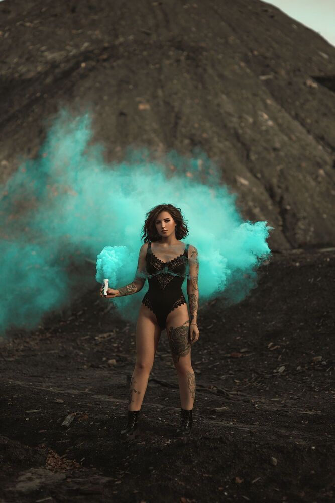 Blue smoke