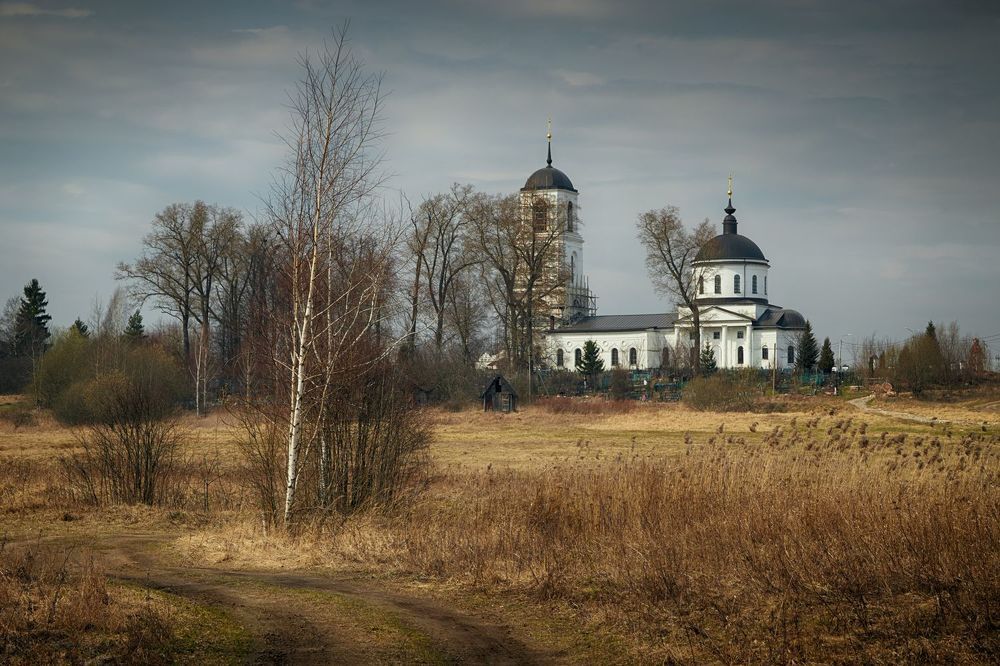 Подмосковье_ село Новосергиево_ Церковь Сергия Радонежского (1845) 13-ое апреля 20-го_ день 13:45 ...