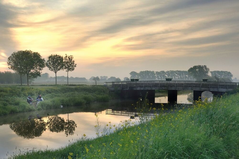 Morning in the village Werken(Belgium).