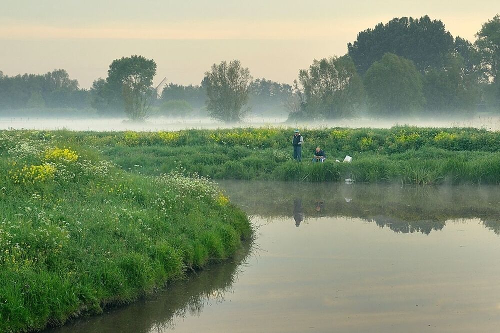 Morning in the village Werken(Belgium).