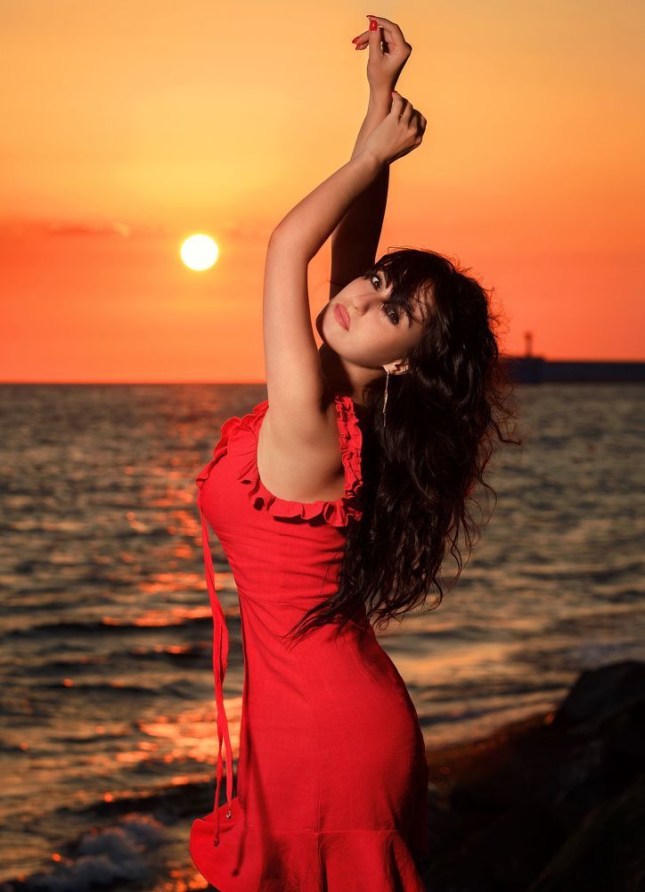 Lady in red