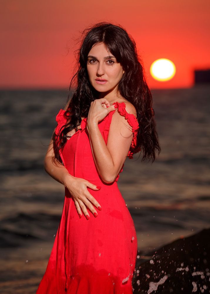 Lady in red