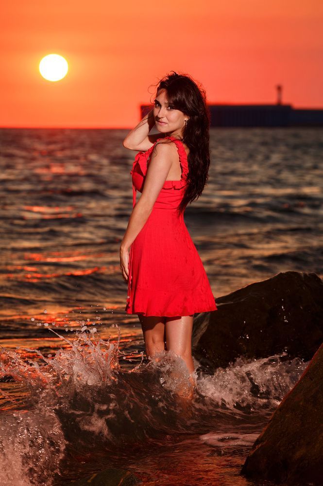 Lady in red