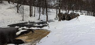 Спускаясь ниже заприметил интересный каменный мостик в неком готическом стиле...