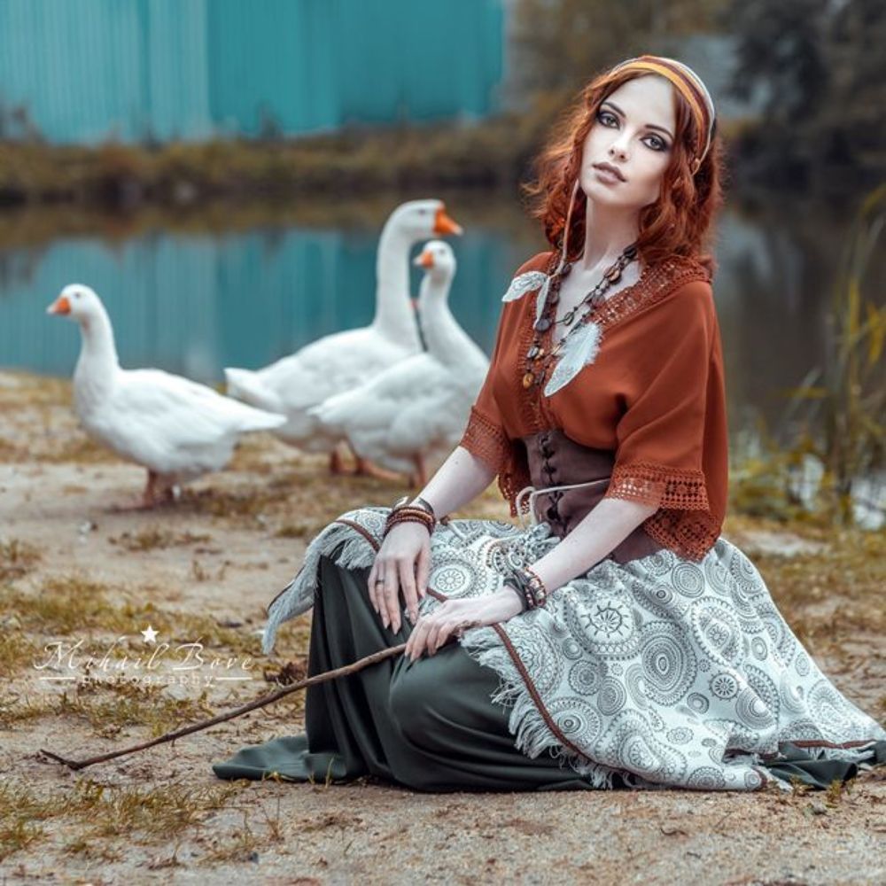 Shepherdess for geese