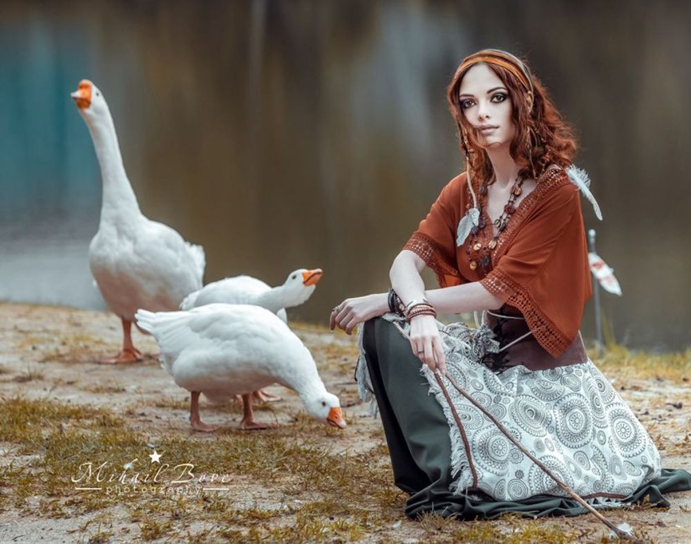 Shepherdess for geese