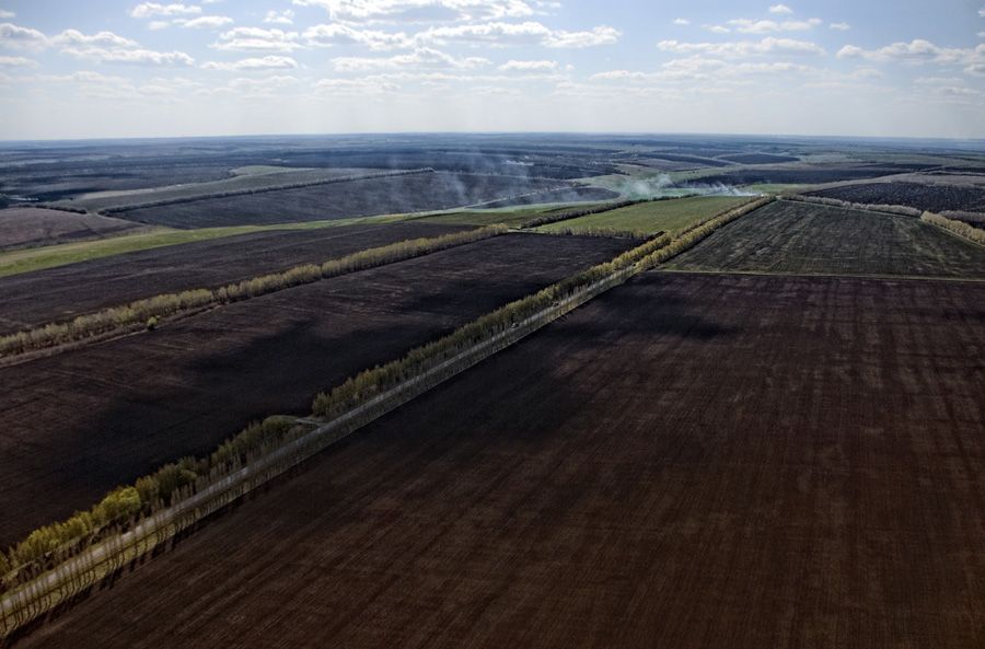 Окрестности Воронежа (высота 1500 метров над землей)