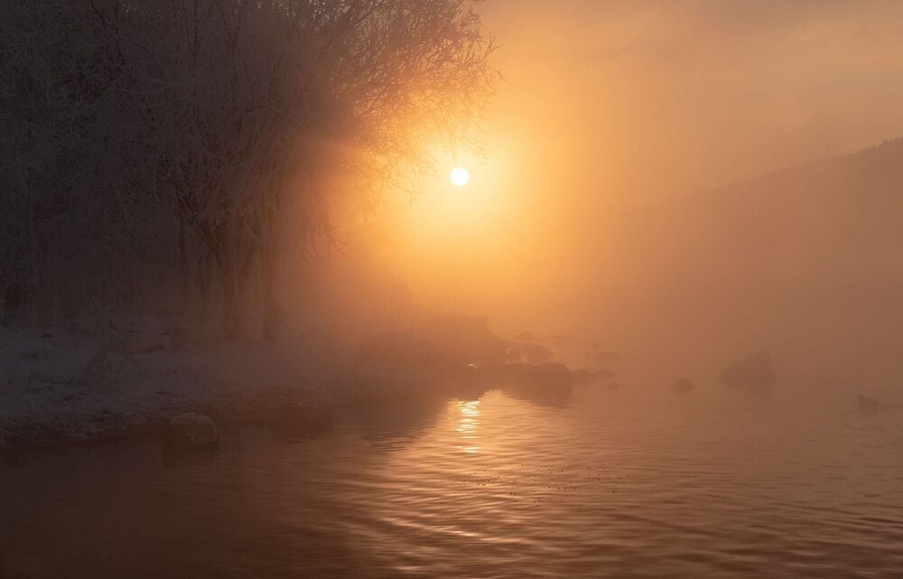 Зимний закат.