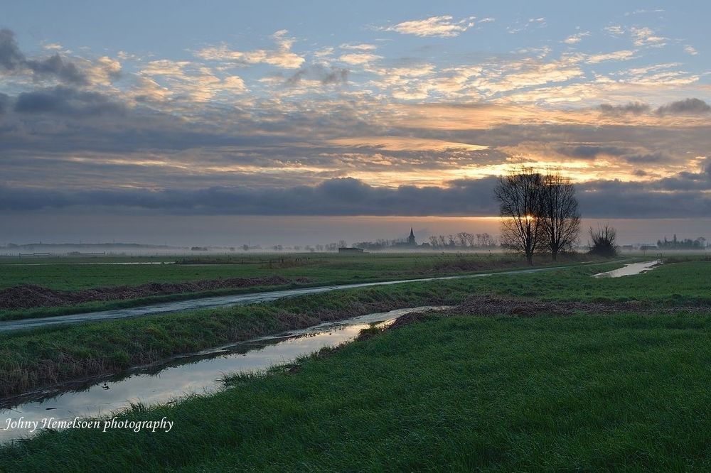 Morning in Noordschote (Belgium).