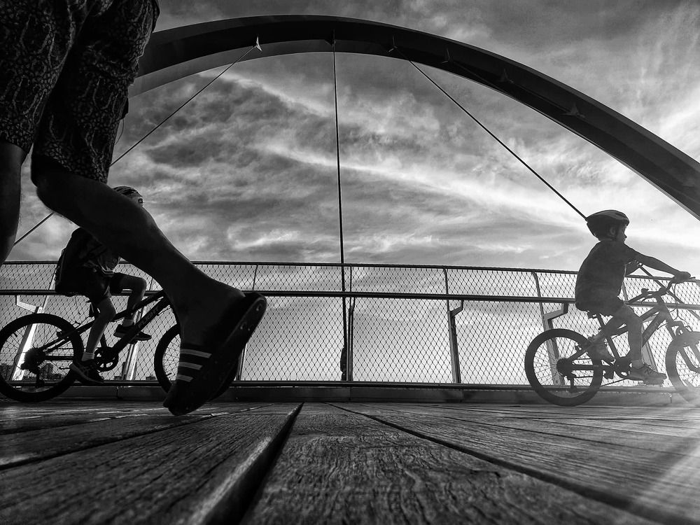 Passing under the arch