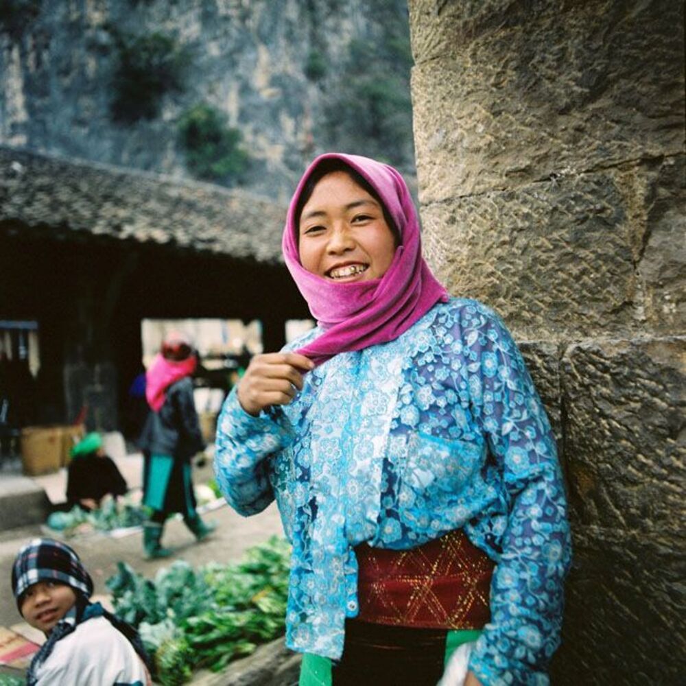 Pretty girl in Dong Van market.