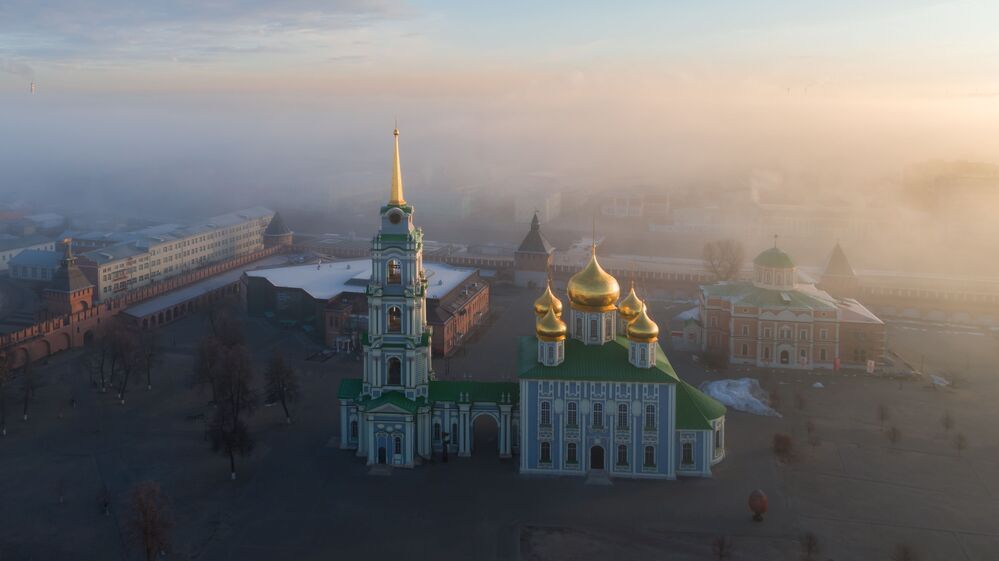 Тульский кремль в тумане